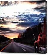 Truckin Back From Dragon's Tooth Canvas Print