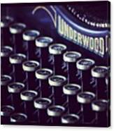 #underwood #typewriter #vintage #keys Canvas Print