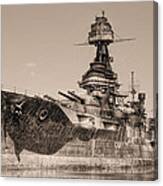 Uss Texas Bw Canvas Print