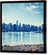 Vancouver Skyline From Stanley Park Canvas Print