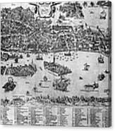 Venice: Map, C1566 Canvas Print