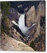 Vertical Lower Falls Of Yellowstone Canvas Print