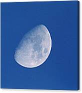 View Of A Gibbous Moon Canvas Print