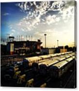 View Of The 7 Train Rail Yard And The Canvas Print