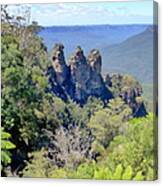 View Of The Three Sisters Canvas Print