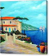 Villa Of Amalfi Canvas Print