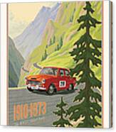 Vintage Austrian Rally Poster Canvas Print