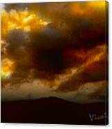 Vivachas Golden Hour Sunset Glowing Clouds Canvas Print