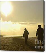 Walking Into The Sunset Canvas Print