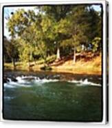 #water #fall #spring #river #many Canvas Print