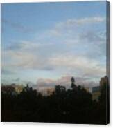 Watercolor Evening Sky. #evening #view Canvas Print