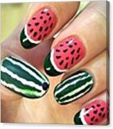 #watermelon #nail #nails #nailart #yum Canvas Print