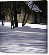 Winter Barn Canvas Print