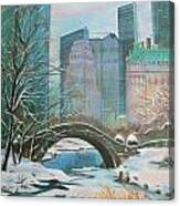 Winter In New York Canvas Print