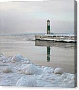 Winter Lighthouse Canvas Print