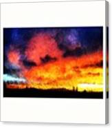 Winter Sunset In Santa Fe Canvas Print