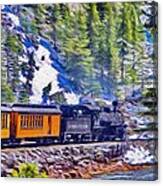 Winter Train Canvas Print