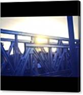Within The Iron #sun #sunlight #bridge Canvas Print