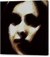 Woman In Black Canvas Print