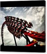 X-flight!!! #sixflags #rollercoaster Canvas Print