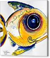Yellow Study Fish Canvas Print