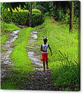 Young Girl- St Lucia Canvas Print