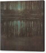 Pond Moonlight Canvas Print