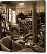 The Motorcycle Shop Canvas Print