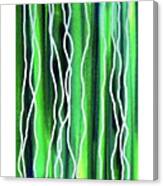 Abstract Lines On Green #2 Canvas Print