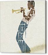 Miles Davis Typography Art Canvas Print
