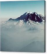 An Aerial View Of Mount Rainier #1 Canvas Print