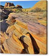 Bands Of Colorful Sandstone In Valley Of Fire #1 Canvas Print