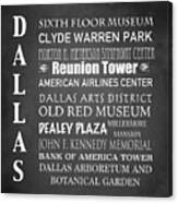 Dallas Famous Landmarks #1 Canvas Print