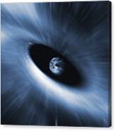 Earth In A Black Hole, Artwork #1 Canvas Print