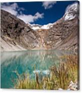 Emerald Green Mountain Lake At 4500m Canvas Print