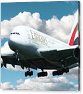 Emirates A380 Canvas Print