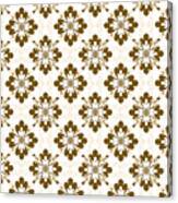 Taupe Floral Pattern Canvas Print