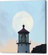 Full Moon Over Makapu'u Light #1 Canvas Print