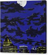 Greensboro Night Skyline #2 Canvas Print