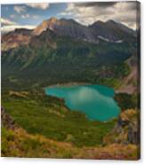 Grinnell Lake In The Northern Mt. Rockies Canvas Print