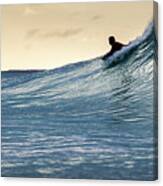 Hawaii Bodysurfing Sunset Polihali Beach Kauai  #1 Canvas Print