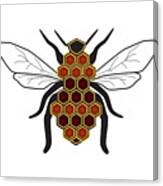 Honeycomb Bee Sans Border Canvas Print