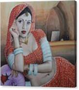 Indian Rajasthani Woman Canvas Print
