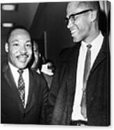 King And Malcolm X, 1964 #1 Canvas Print