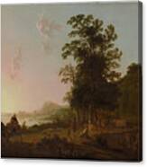 Landscape With The Flight Into Egypt #1 Canvas Print