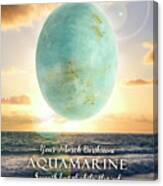 March Birthstone Aquamarine Canvas Print