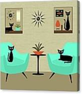 Mini Tabletop Cats #1 Canvas Print