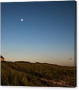 Moon Over The North Light #1 Canvas Print