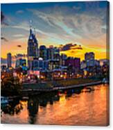 Nashville Skyline Panorama #1 Canvas Print