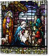 Nativity Stained Glass  #1 Canvas Print